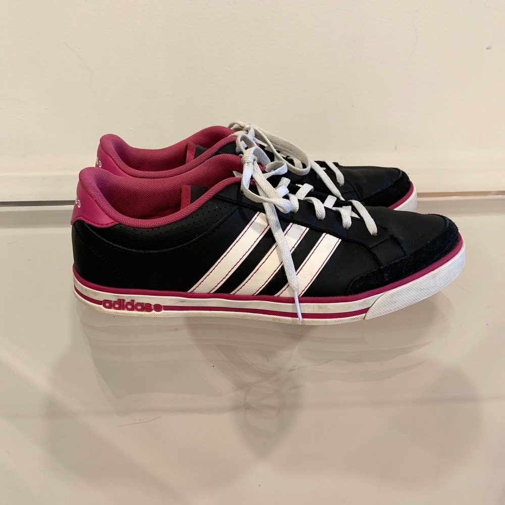 Adidas Pink Black and White Sneakers W 8.5